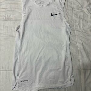 Nike Pro White Sleeveless Top